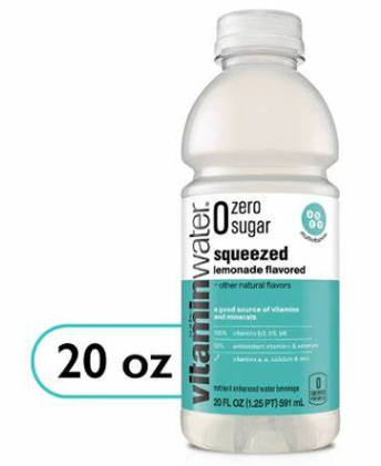 Glaceau Vitaminwater Zero, 20 fl oz (lemonade flavored)