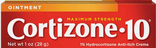 Cortizone 10 Maximum Strength Ointment 1 Oz., 1% Hydrocortisone Ointment For Itc