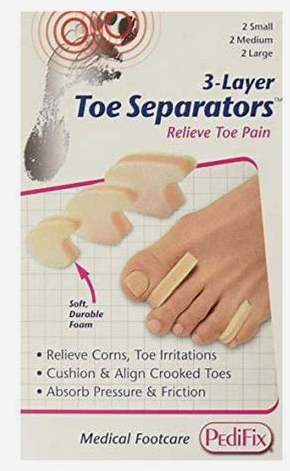 TOE SEPARATORS 3-LAYER RELIEVE TOE PAIN