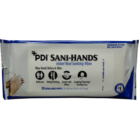 +PDI SANI-HANDS 20 XL Wipes