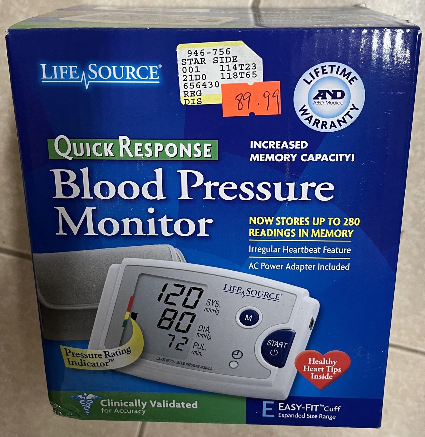 LIFE SOURCE QUICK RESPONSE Blood Pressure Monitor