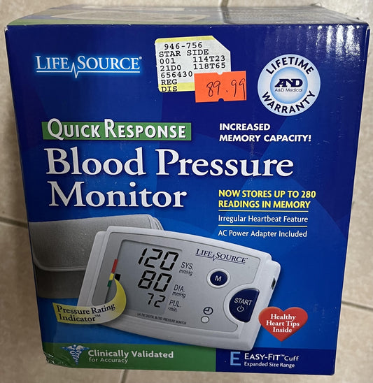 LIFE SOURCE QUICK RESPONSE Blood Pressure Monitor