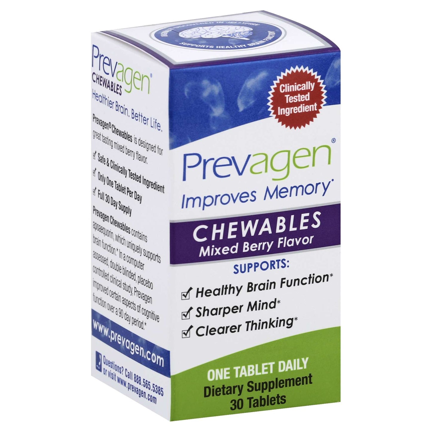 PREVAGEN IMPROVES MEMORY REGULAR STRENGTH CHEWABLES MIXED BERRY 30 CT