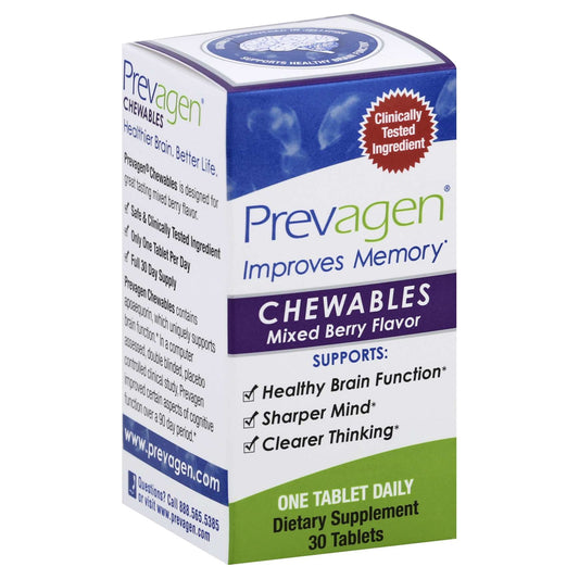 PREVAGEN IMPROVES MEMORY REGULAR STRENGTH CHEWABLES MIXED BERRY 30 CT