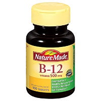 Nature Made Vitamin B12 500mcg Tablets100ct