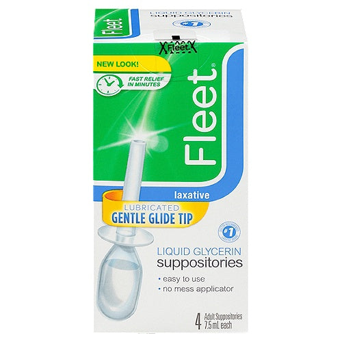 Fleet Liquid Glycerin Suppositories for Adult Constipation, 7.5 mL - 4 ct