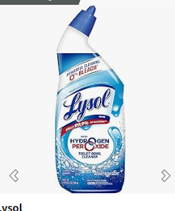 LYSOL Toilet Bowl Cleaner Gel, For Cleaning and Disinfecting, Bleach Free, Ocean Fresh Scent, 24oz