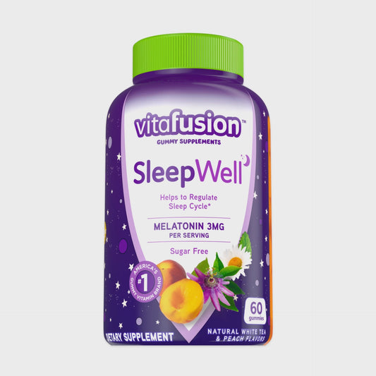Vitafusion SleepWell Gummy Sleep Aid for Adults, White Tea & Passion Fruit - 60 count bottle