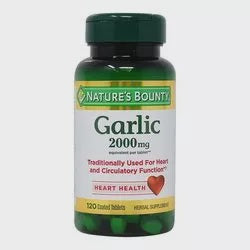Nature's Bounty Garlic Tablets, Heath Health, 2000 Mg, 120 Ct