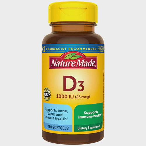 Nature Made Vitamin D 1000IU Softgels 90+10 ct Bonus Pack