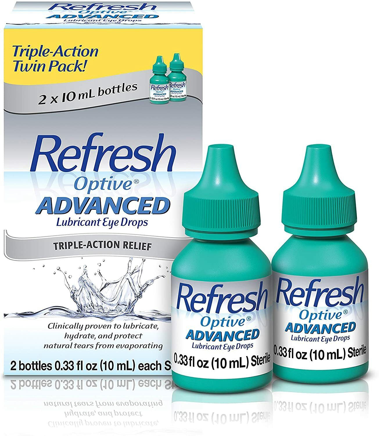 REFRESH Optive Advanced Lubricant Eye Drops 0.66 fl oz (2 x 0.33 fl oz)