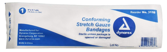 CONFORMING STRETCH No. 3116 GAUZE BANDAGE 6" X 4.1YD