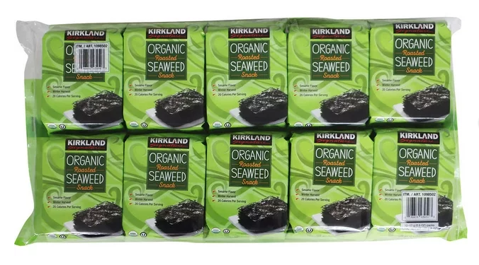 Kirkland Organic Roasted Seaweed Snack 10 packs