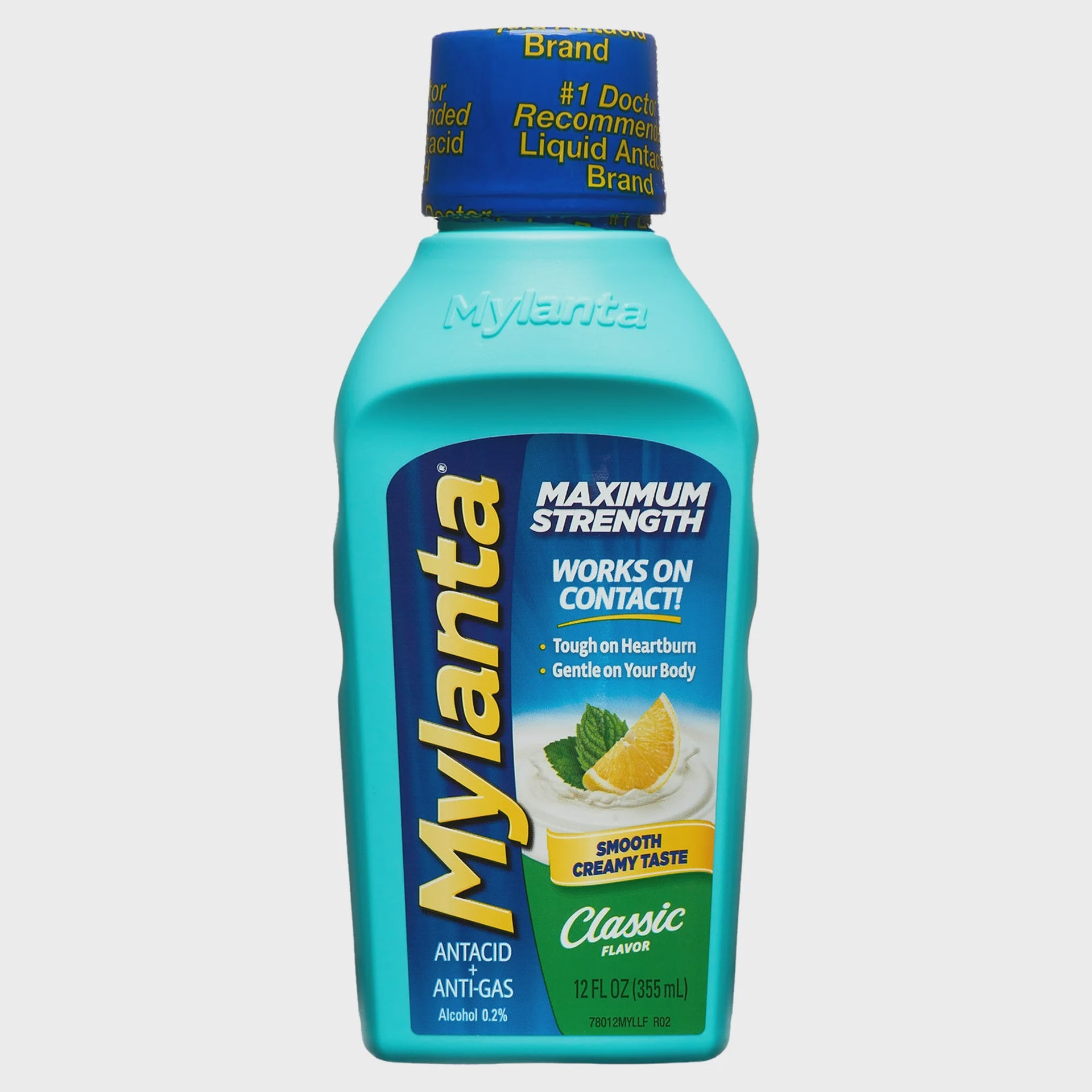 Mylanta Antacid + Anti-Gas, Maximum Strength, Classic Flavor, Liquid - 12 fl oz