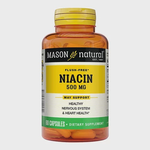 Mason Niacin(B3) 500mg Flush Free Capsules 60 ct