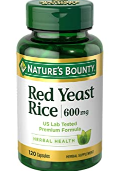 Nature's Bounty Red Yeast Rice Capsules, 600mg - 120 ct 红色酵母大米600毫克 120粒