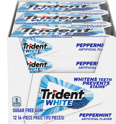 TRIDENT WHITE PEPPERMINT 16P