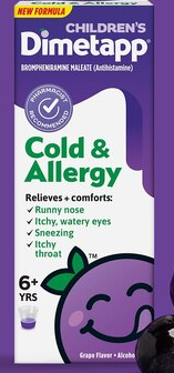 DIMETAPP CHILDREN'S COLD & ALLERGY LIQUID GRAPE 4 OZ