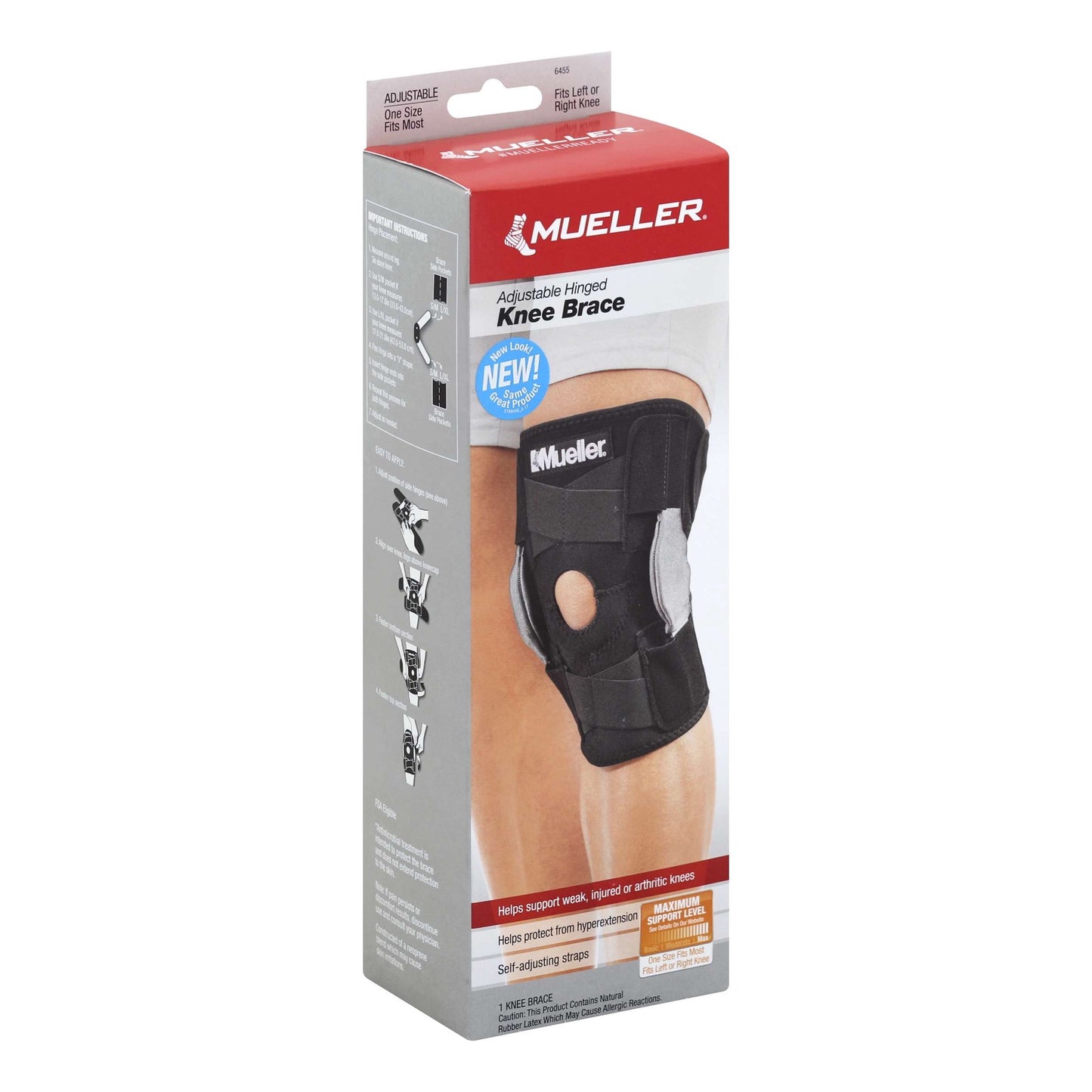 MUELLER KNEE BRACE HINGED ADJUSTABLE ONE SIZE , SUPPORTS-BRACES