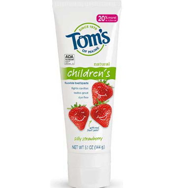 Toms Of Maine Silly Strawberry Childrens Anticavity Fluoride Toothpaste, 5.1 Ounce