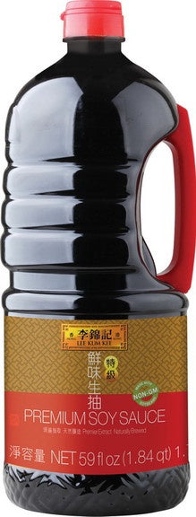 李锦记 鲜味生抽 Lee Kum Kee Brand Premium Soy Sauce 59 Fl oz (1.75 L)