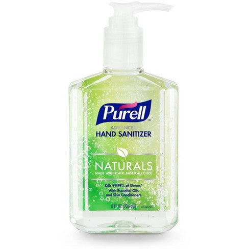 Purell Advanced Hand Sanitizer Naturals With Plant Based Alcohol Pump Bottle - 8 Fl Oz