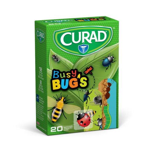 CURAD BUSY BUGS BANDAGES 20 ASSORTED SIZES