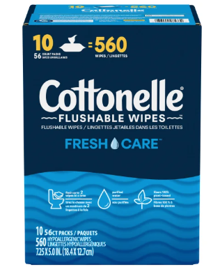 COTTONELLE FLUSHABLE WIPES （若整盒销售请打10 packs）