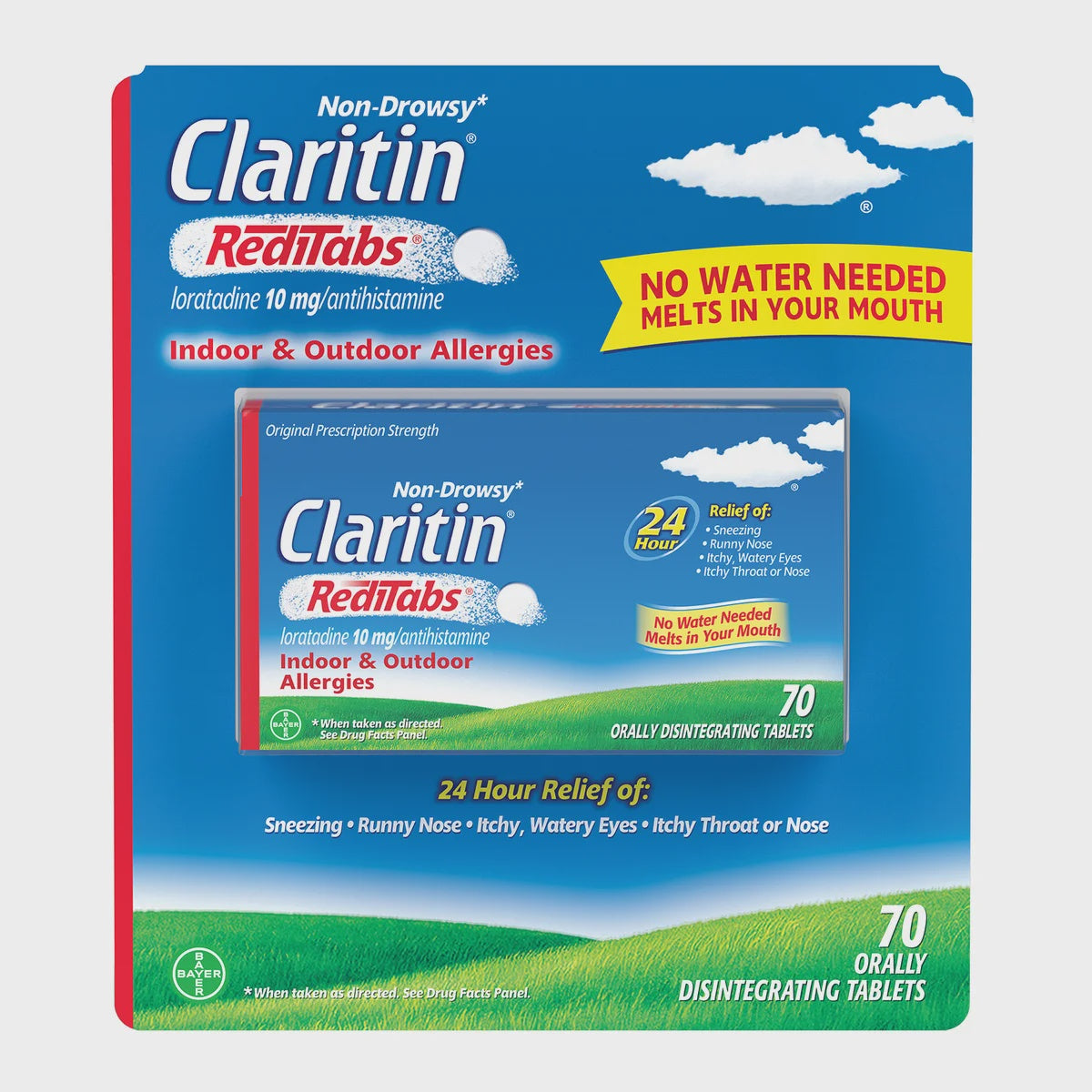 NON-DROWSY CLARITIN REDITABS, 10 MG, 70 ORALLY DISINGTEGRATING TABLETS