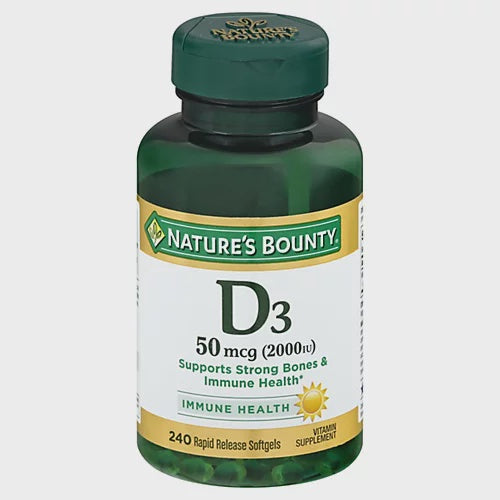 NATURE'S BOUNTY VITAMIN D3 50MCG SOFTGELS 150 CT