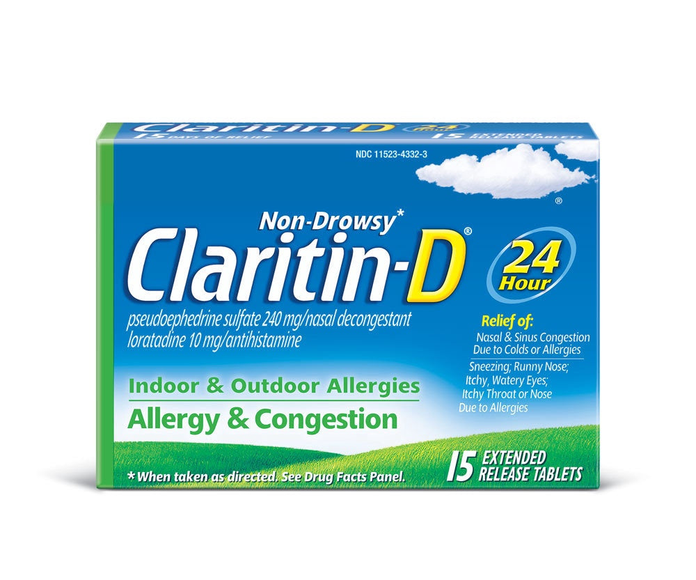 Claritin D 24 Hour 10mg Tablets 15 ct , TABLETS