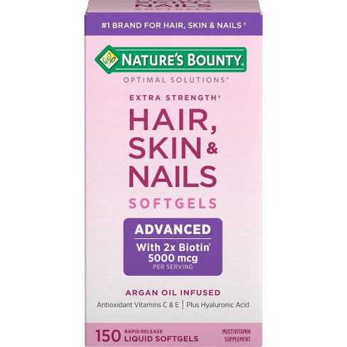 Nature's Bounty Hair, Skin & Nails Extra Strength Coated Caplets 150 Ct
