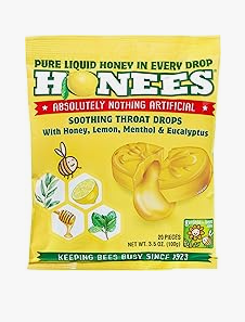 HONEES HONEY LEMON MENTHOL EUCALYPTUS DROPS
