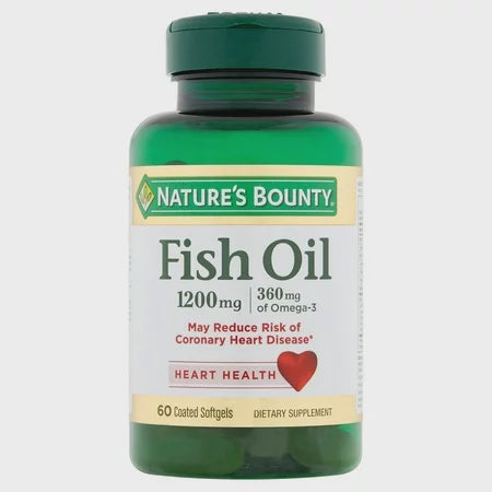 Nature's Bounty Odorless Fish Oil, 1200mg, Softgels, 60 ea