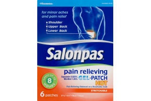 SALONPAS PAIN RELIEF HOT GEL PATCH 6 CT