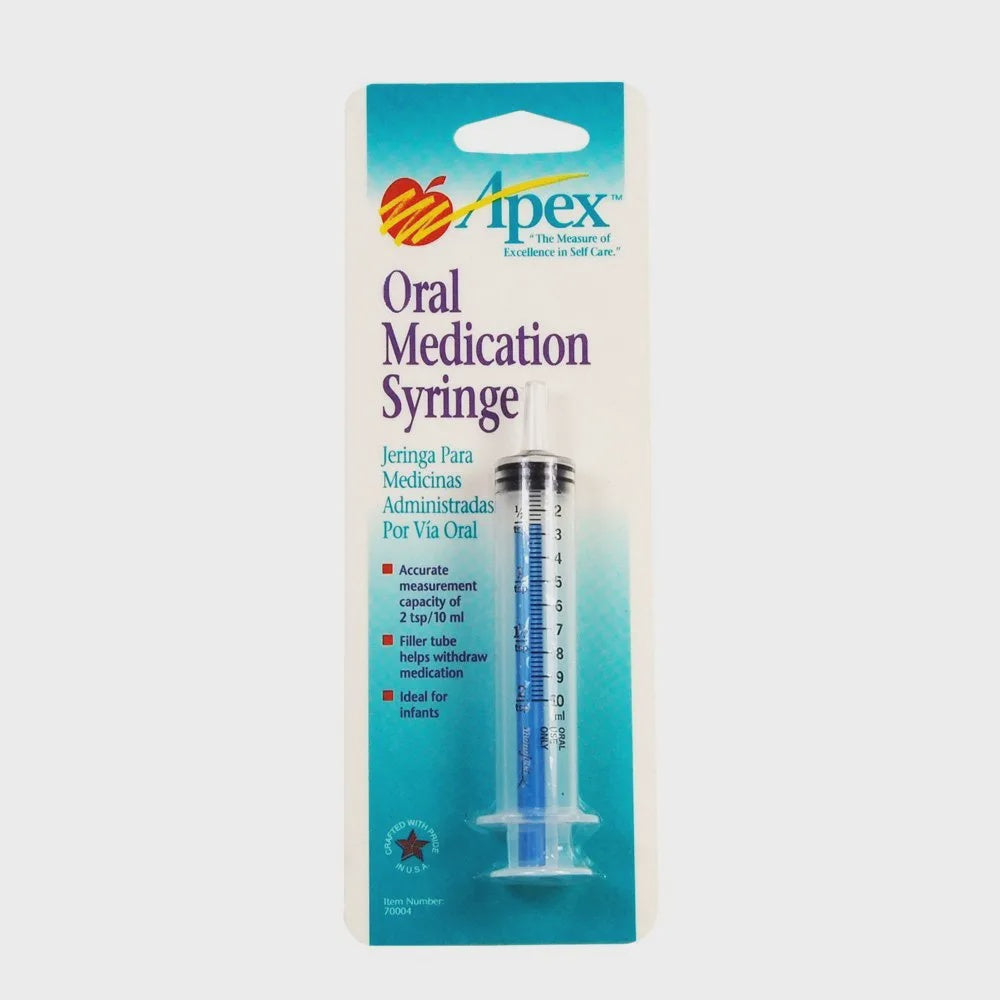 Apex Oral Syringe Medicine Medication With Filler Tube - 10 Ml -