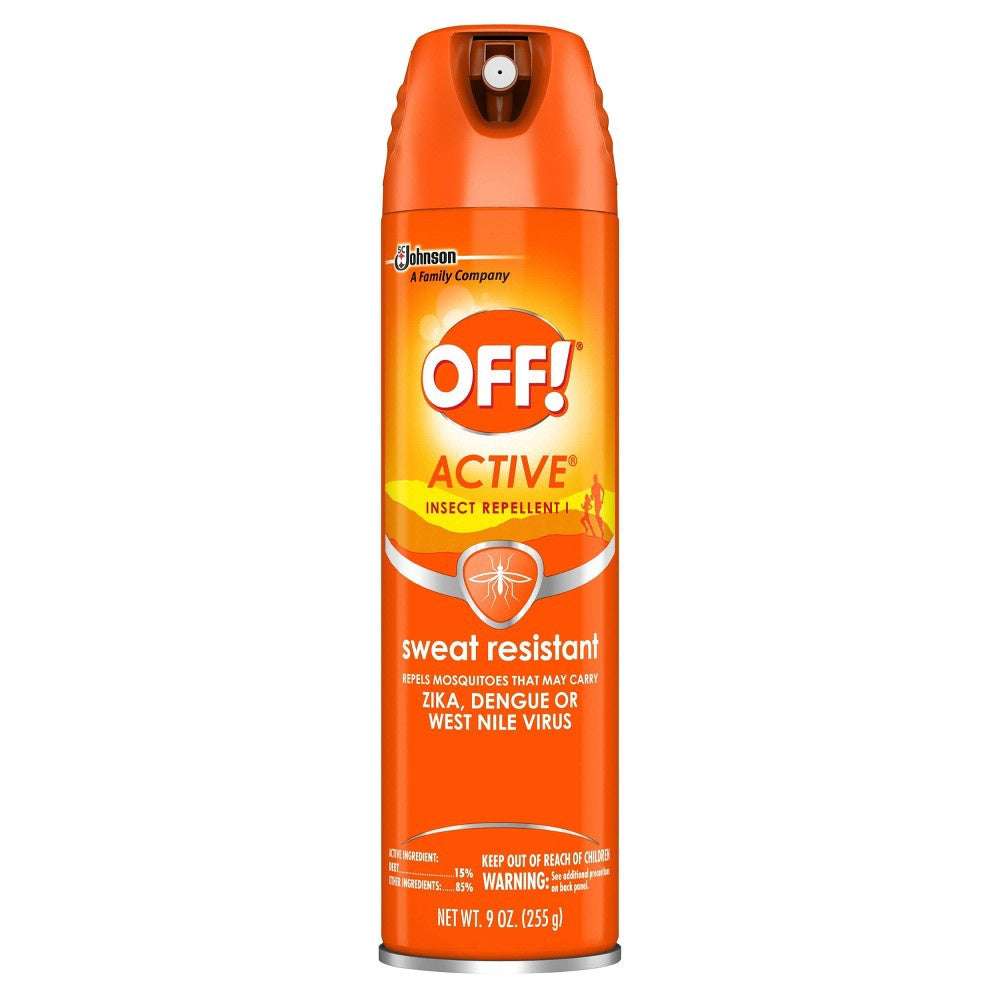 OFF! ACTIVE Insect Repellent Sweat Resistant Aerosol Spray Can, 9 oz