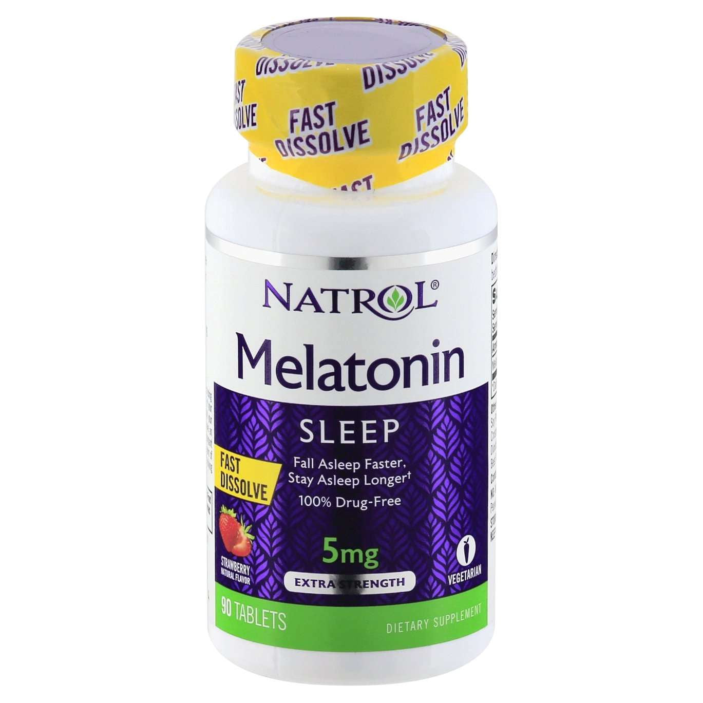 NATROL MELATONIN 5MG FAST DISSOLVE CHERRY TABLETS 90 CT