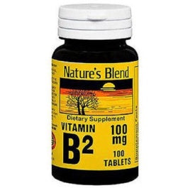 Nature's Blend Vitamin B-2 100mg Tablets 100 ct