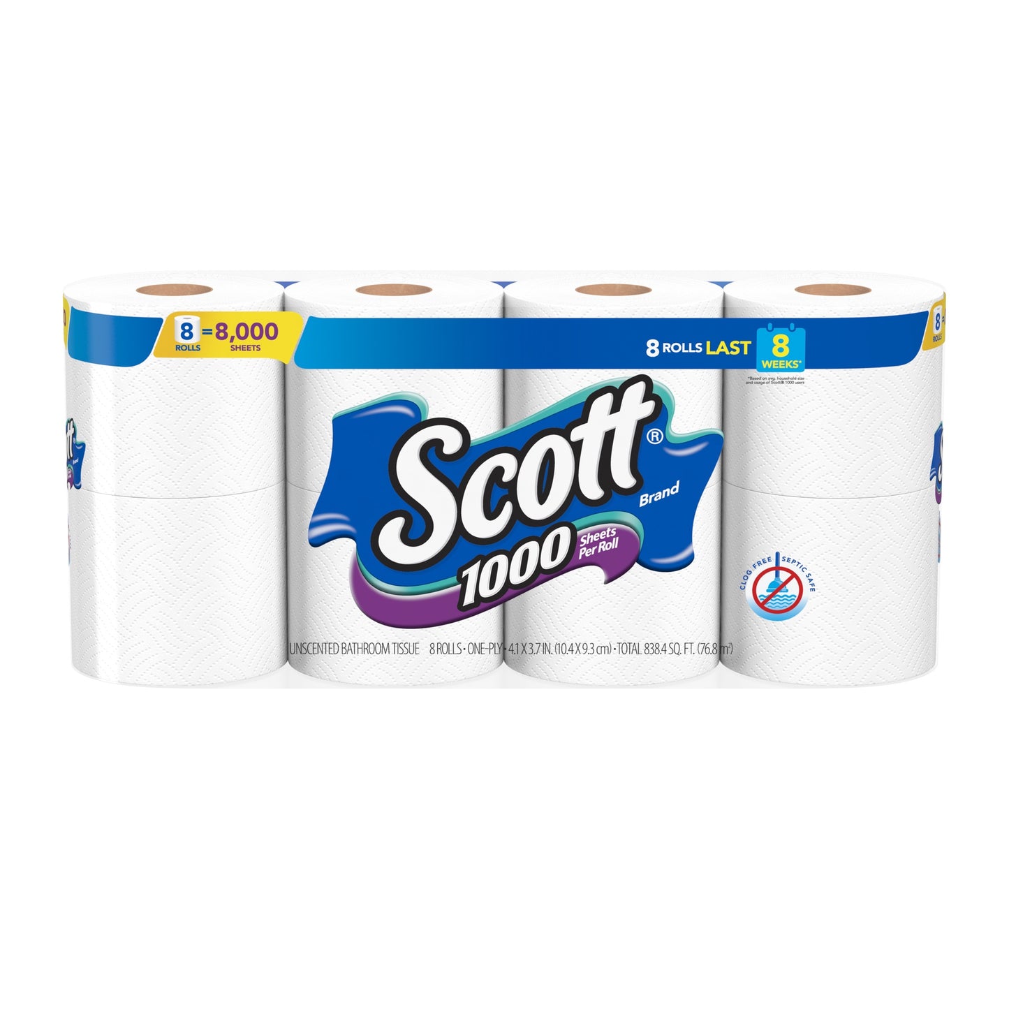 SCOTT 1000 BATH TISSUE 6X8