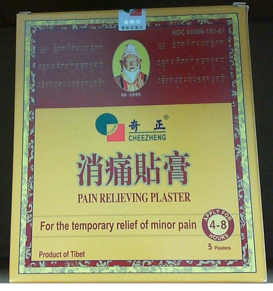 奇正 消痛贴膏CheeZheng Brand PAIN RELIEVING PLASTER (5 Plasters)