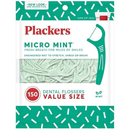 PLACKERS MICRO MINT DENTAL FLOSSERS 150 CT