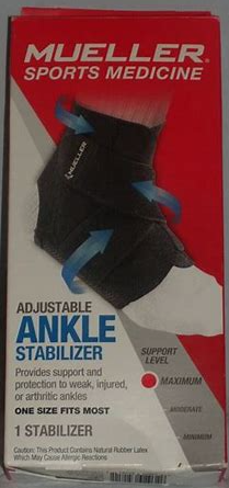 Mueller Adjustable Ankle Support/ Stabilizer Black - OSFM (NIB)
