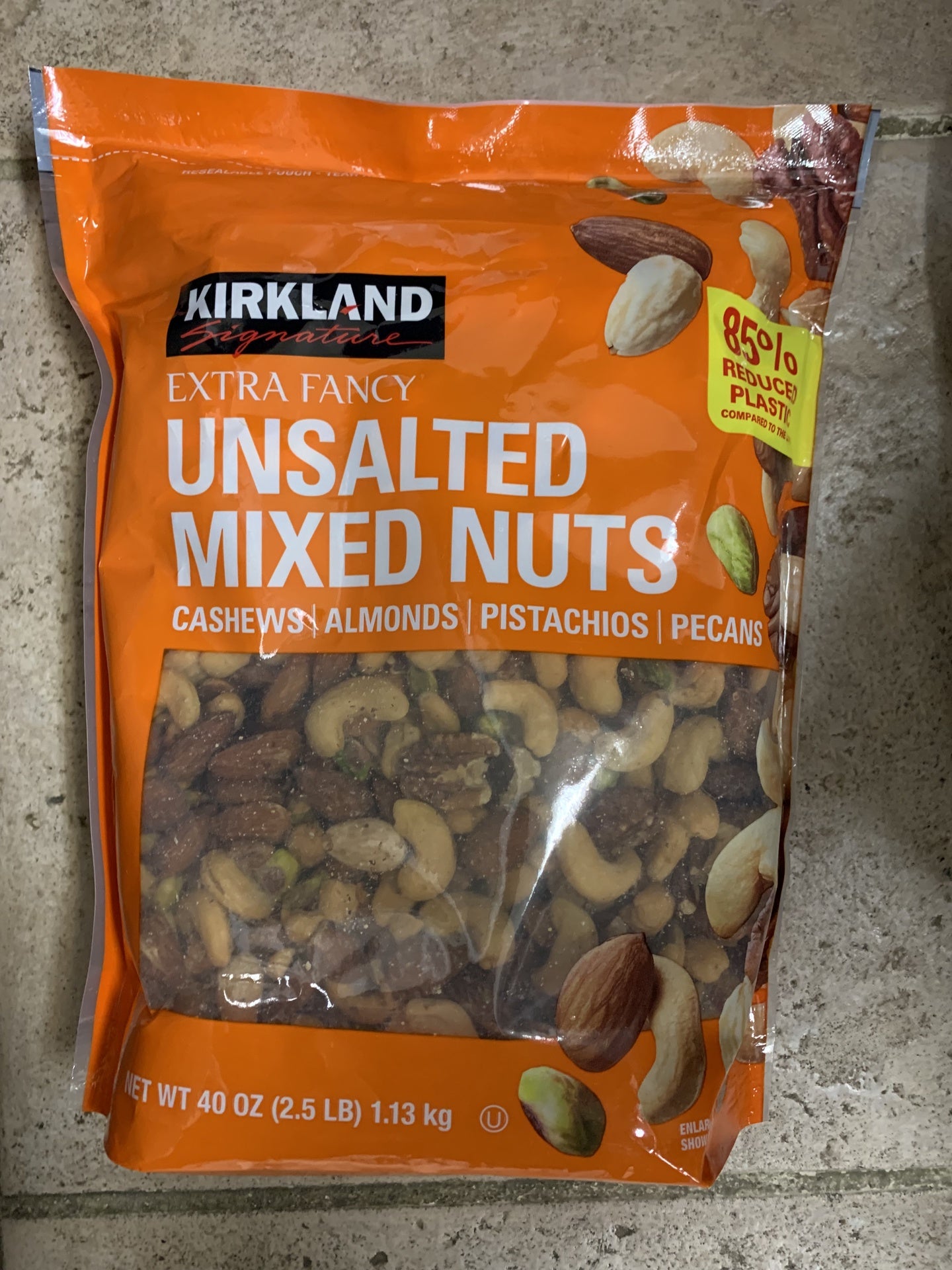 Kirkland Extra Fancy Unsalted Mixed Nuts, 2.5 lbs