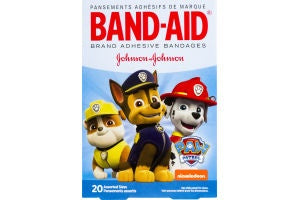 BAND-AID PAW PATROL ADHESIVE BANDAGES ASSORTED SIZES 20 EA