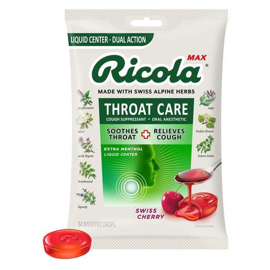 Ricola Max Cough Drops - Honey Lemon - 34ct
