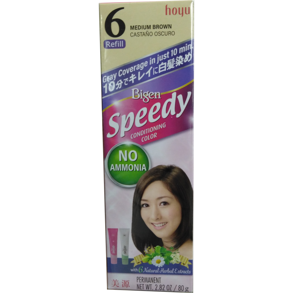 美源6號(小) Bigen Brand Speedy Conditioning Color *Refill (#6 Medium Brown) 2.82 oz (80g)