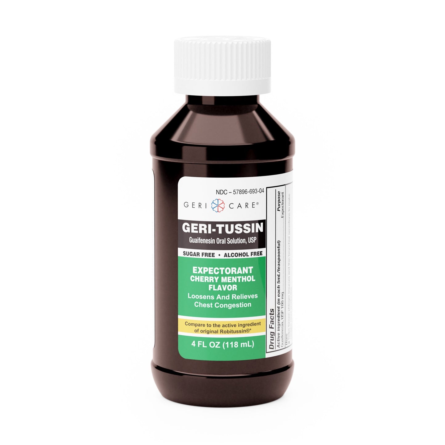 Geri-Care Cold & Cough Relief Liquid, Sugar Free - 4 fl oz