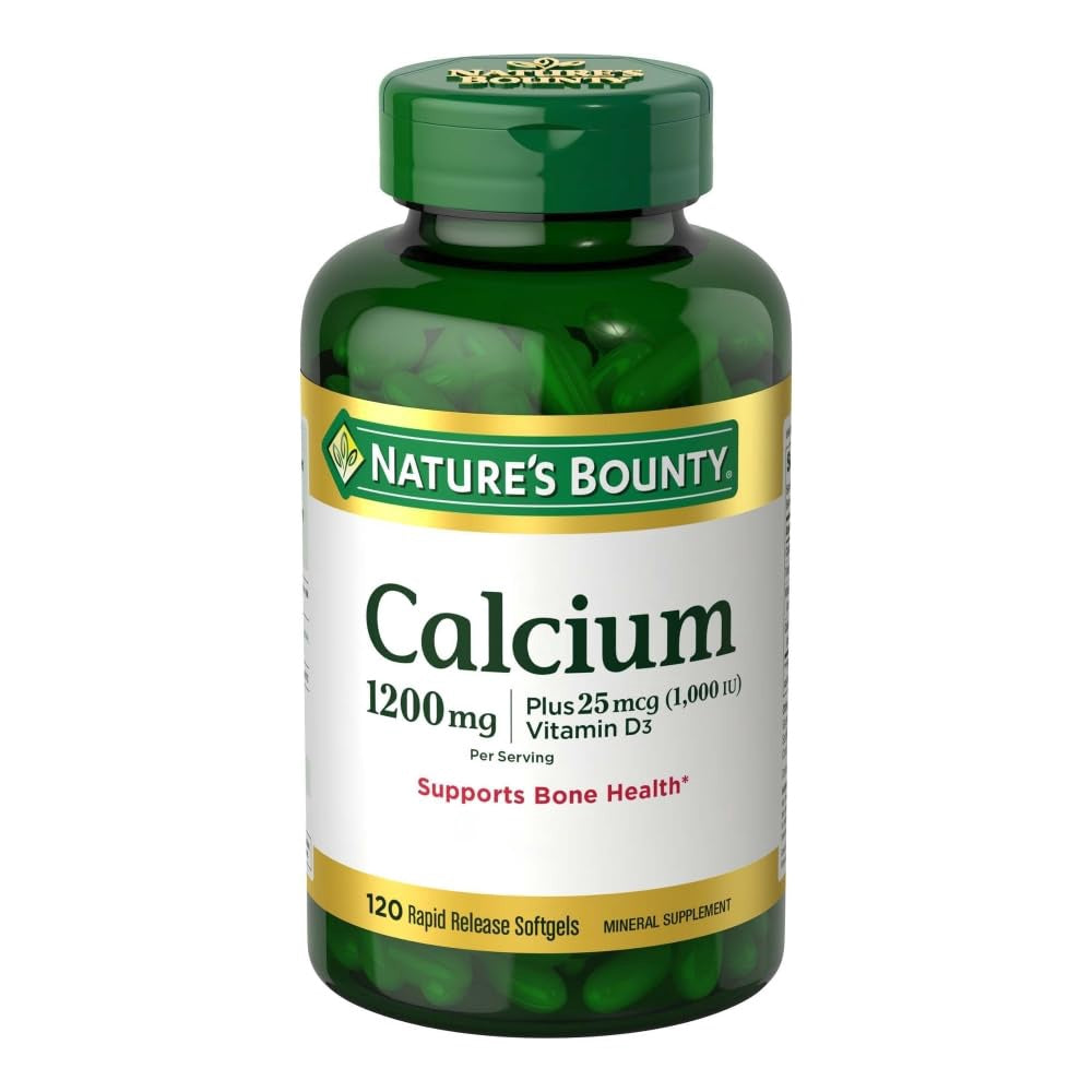 Nature's Bounty Calcium Plus Vitamin D3 1200mg Softgels - 120 ct