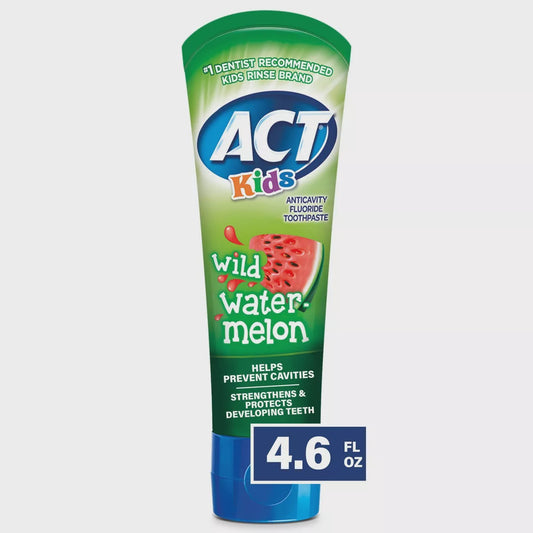 ACT KIDS TOOTHPASTE WATER MELON 4.6OZ